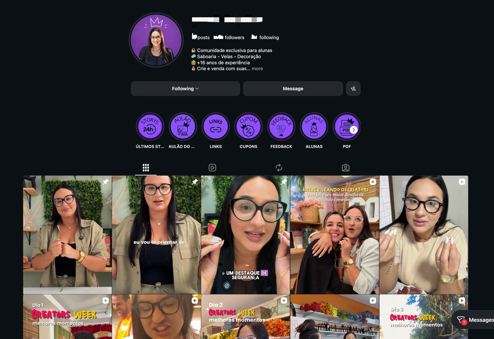 Perfil privado do Clube do Cheiro no Instagram